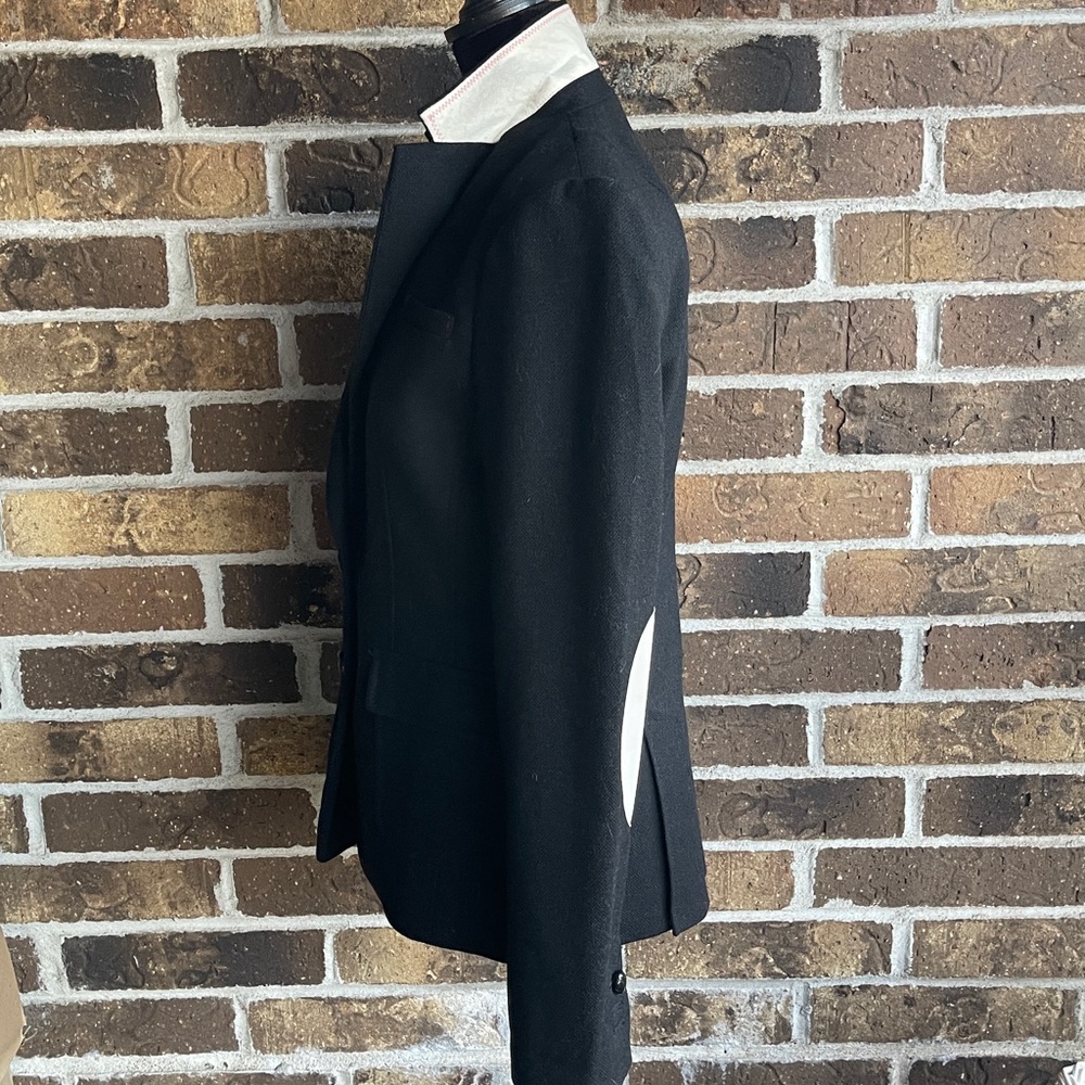 New BANANA REPUBLIC Classic Wool black blazer jacket career cocktail - Picture 3 of 15